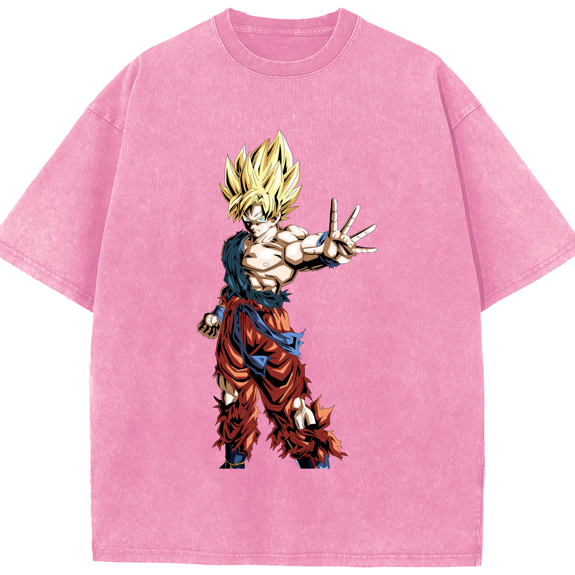 （画像用） ドラゴンボール 孫悟空（そん ごくう）Son Goku カカロット DRAGON BALL Kakarotto 綿100% ヴィンテージ風 半袖Tシャツ（フロントプリント）